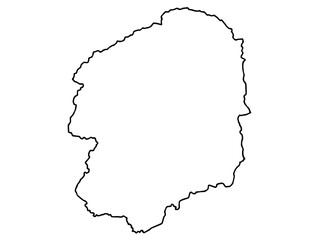 少しゆるい白い栃木県地図 関東 東日本