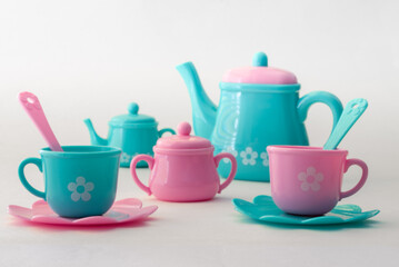 Children's Plastic Play Tea Set