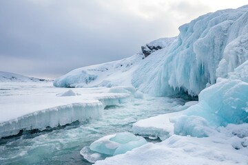 Winter Season Snow Abstract Cold Background Design