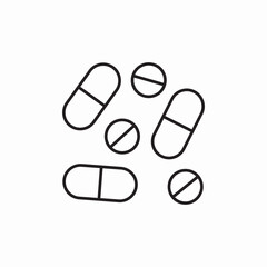 pill treatment icon sign vector