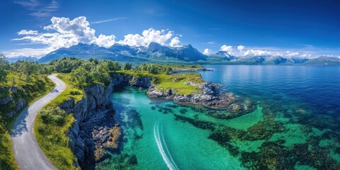 Fototapeta premium Alaska landscape banner