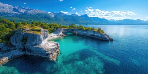 Fototapeta premium Alaska landscape banner