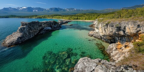 Fototapeta premium Alaska landscape banner