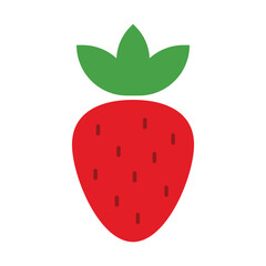Vector illustration of red juicy strawberry