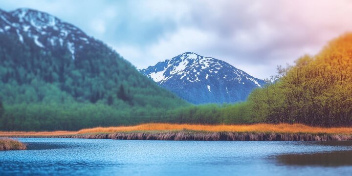 Alaska landscape banner
