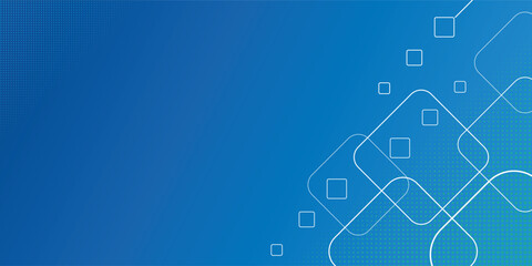 Minimal geometric background. Dynamic blue shapes composition with white lines. Abstract background modern hipster futuristic graphic. Vector abstract background texture design, bright poster, banner