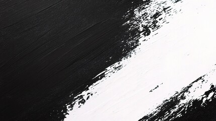 Distressed Black and White Texture with Rough Brush Strokes