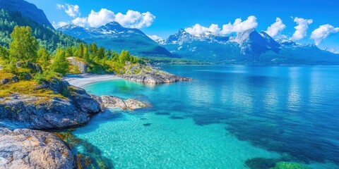 Fototapeta premium Alaska landscape banner