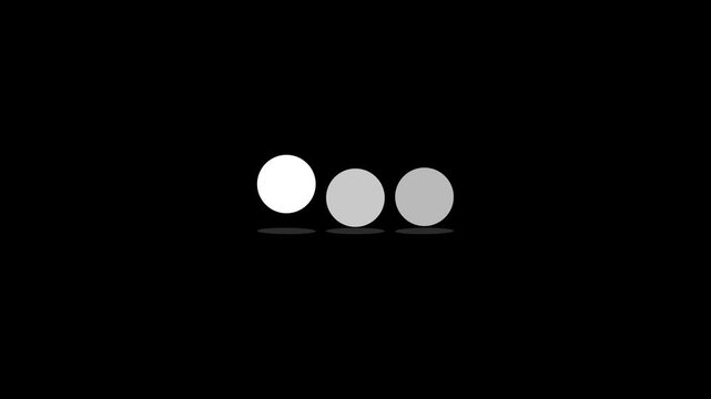 dots blinking loader on green screen. 4K video footage .Blinking dots loading animation black and white. Digital data update animated .