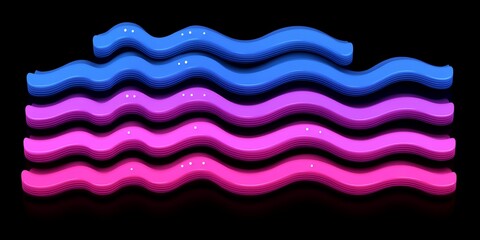 Fototapeta premium Abstract Wavy Lines Pink Blue Gradient Design Modern Background Art Neon Waves Curve Style Retro