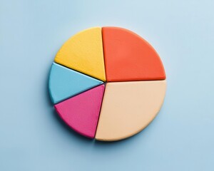 Obraz premium Pie chart showing the breakdown of unemployment rates by age group, symbolizing demographic disparities in employment