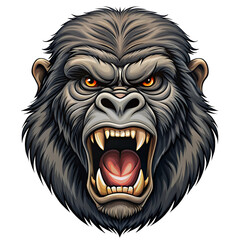 Fototapeta premium an angry gorilla head image