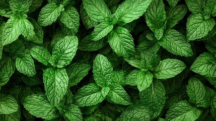 Perfect for culinary and botanical applications, this design features mint leaves.