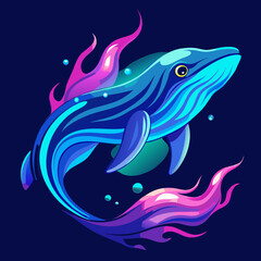 vector illustration of a shark