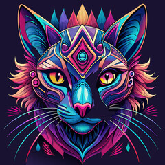 tiger head vector illustration