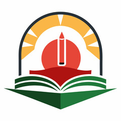 An educational vector logo illustration