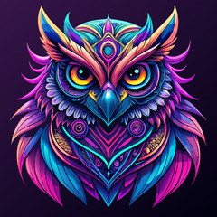 owl on a black