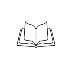 Open book vector icon on a white background