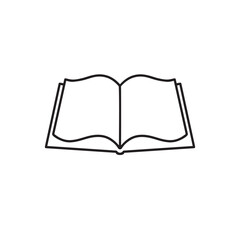 creative black open book logo vector icon llustration