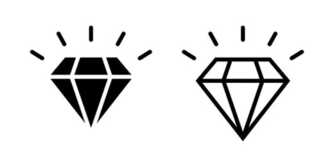 Diamond icon set