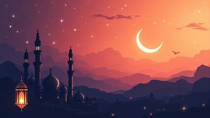 Ramadan kareem style editable template background minimalist and islamic style eid mubarak iftar party