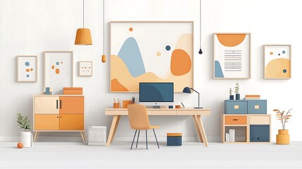 Modern Minimalist Home Office Aesthetic