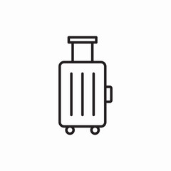 Luggage travel suitcase icon vector sign