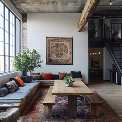 living room with fireplace
