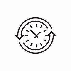 Time history clock icon vector sign