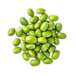HighResolution Mung Beans Image Fresh Green Mung Beans Close Up, Isolated on Black Background
