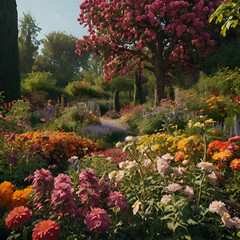 "Nature's Colorful Canvas"
A lush garden, painted with vibrant hues of blooming flowers, creating a breathtaking masterpiece of natural beauty.