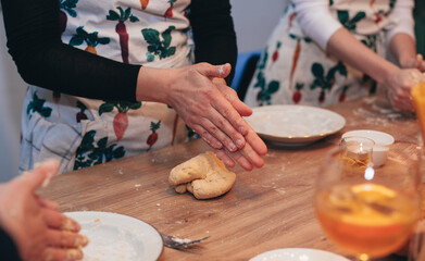 the process of making lasagna dough