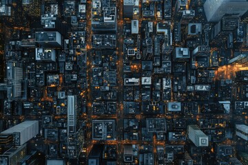 Birdseye Perspective of Seattle's Downtown Skyline: An Architectural Marvel of America's Towering Skyscrapers