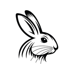 vector illustration of a rabbit face