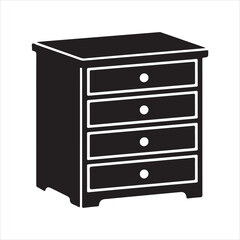 Dressers Furniture Icon silhouette
