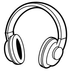 headphones on white background