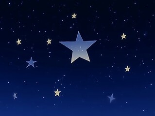 Night Sky with Sparkling Stars.