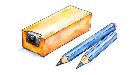 Professional Hand Drawn Sharpener Isolated on White Background for Illustrations and Designs