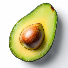 avocado isolated on white