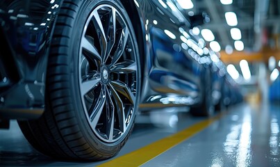 Fototapeta premium Car wheels. 
