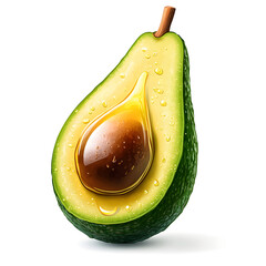 avocado isolated on white