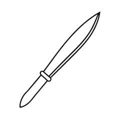 knife on white background