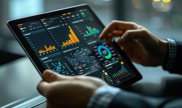 businessman using a tablet