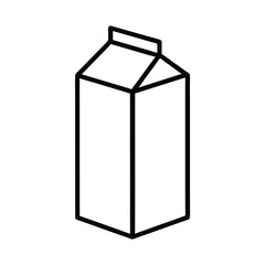milk carton on white background