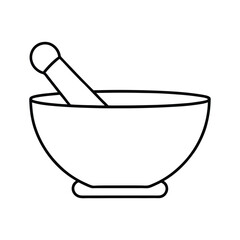 mortar and pestle isolated