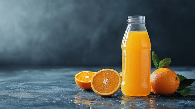 freshness orange juice plastic bottle