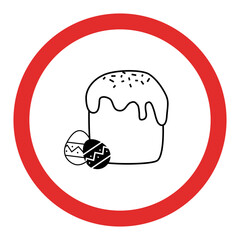 No Easter Kulich Allowed Icon