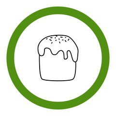 Easter Kulich Traditional Bread Icon