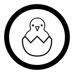 Hatching Chick in Egg Icon