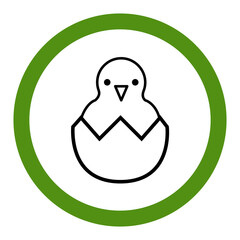 Hatching Chick in Egg Icon